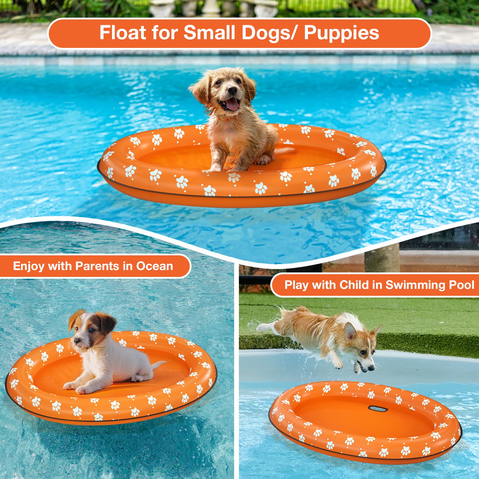 Pet Soft Dog Float Raft - Inflatable Dog Swimming Float For Summer image 2