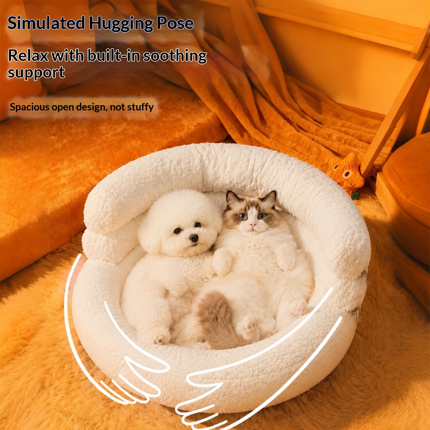 Soft And Fluffy Loop-pile Pet Sofa Bed Cat And Dog Kennel