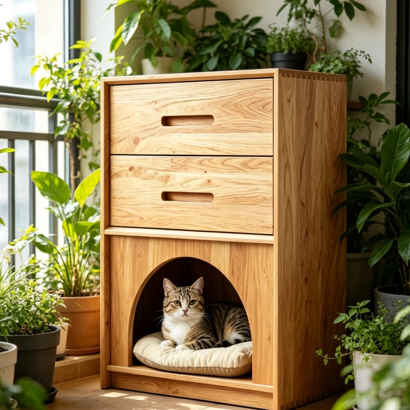 Integrated Cat Bed With Bedside Table image 6