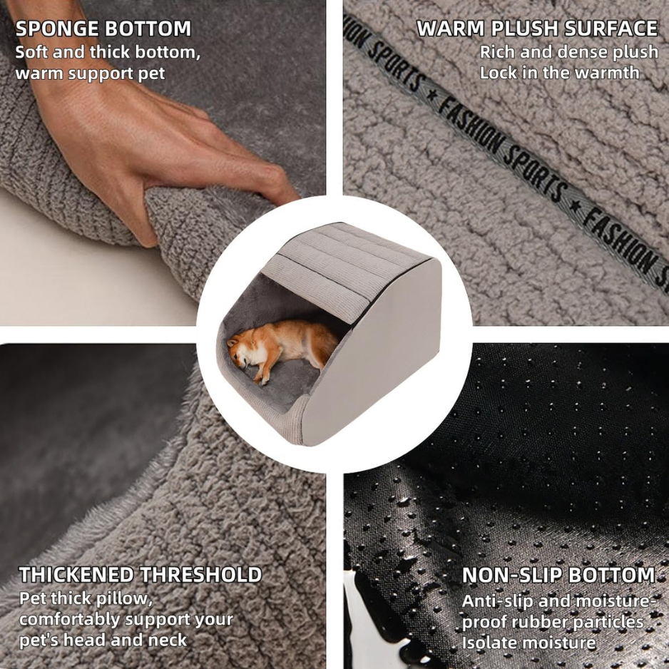 PlusPet Memory Foam Dog Cave Bed