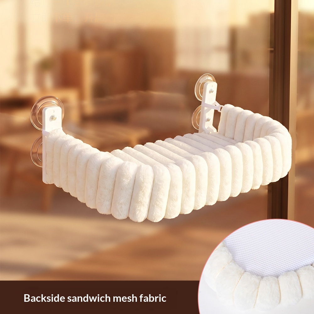 Hanging Suction-Cup Plush Cat Hammock image 2