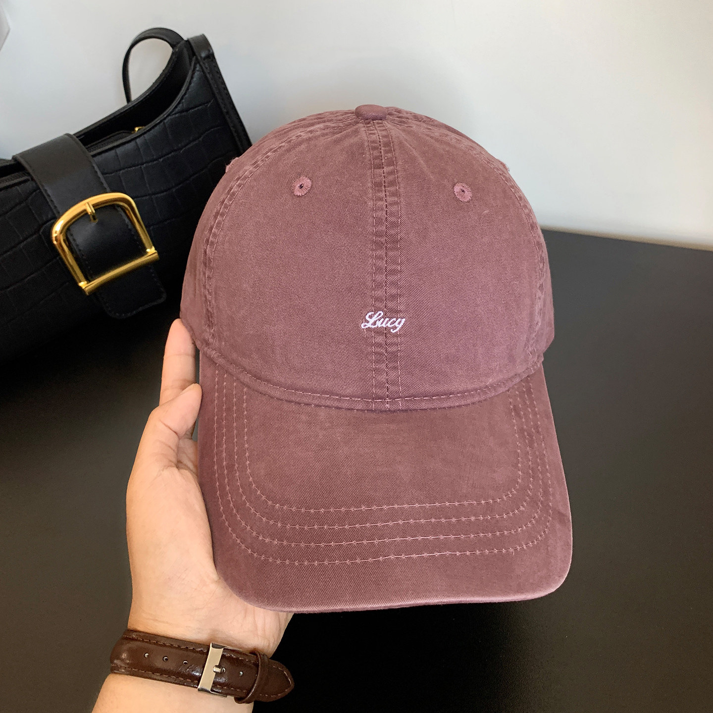 Water-washed Distressed Baseball Cap For Women image 6