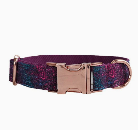 Glow-in-the-dark Forest Dog Collar Pet Supplies Export Leash Set Rose Gold Buckle image 2