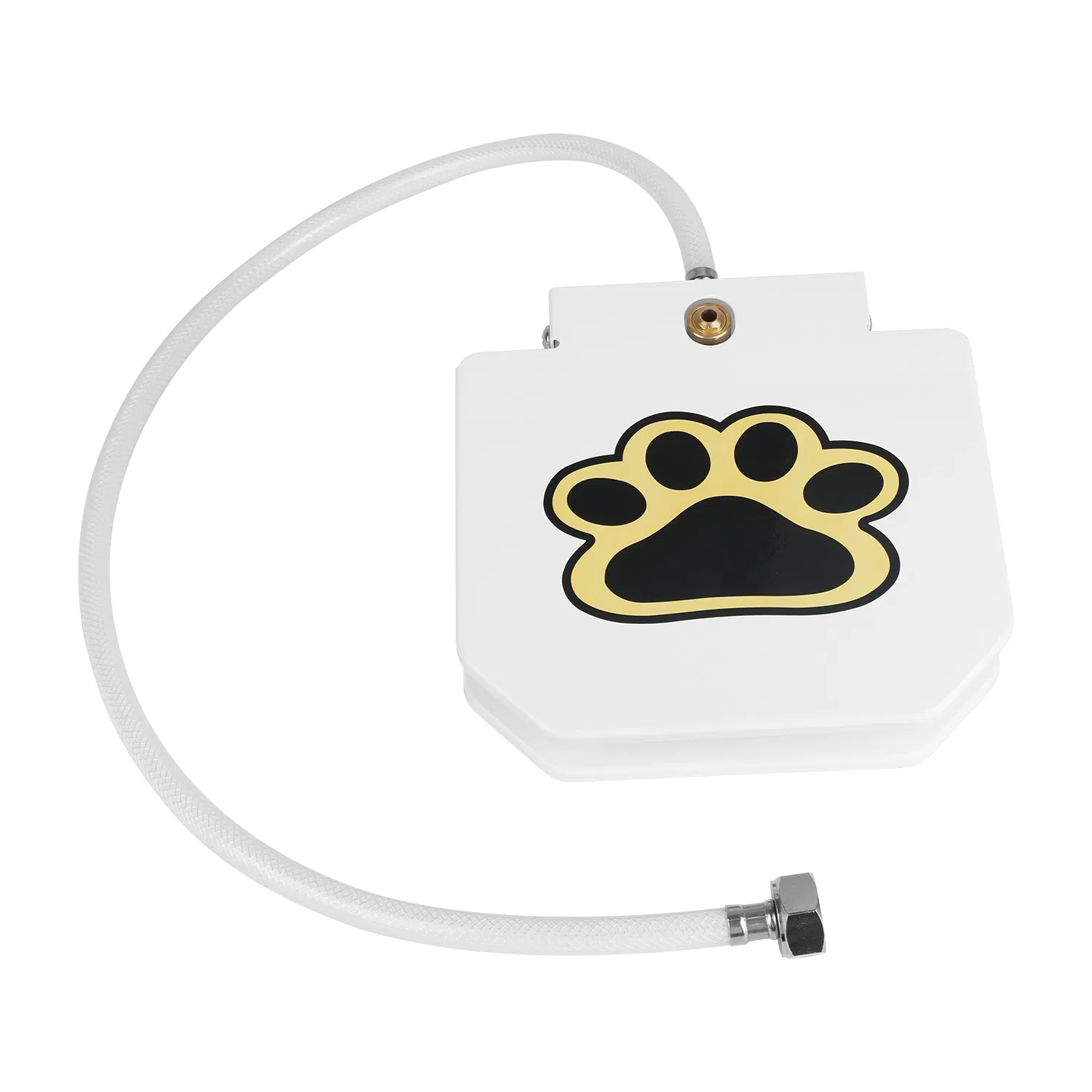 Step Activated Dog Water Dispenser, Outdoor Pet Drinking Fountain with 2-Way Water Splitter, Iron Build for Backyard Garden Use image 9