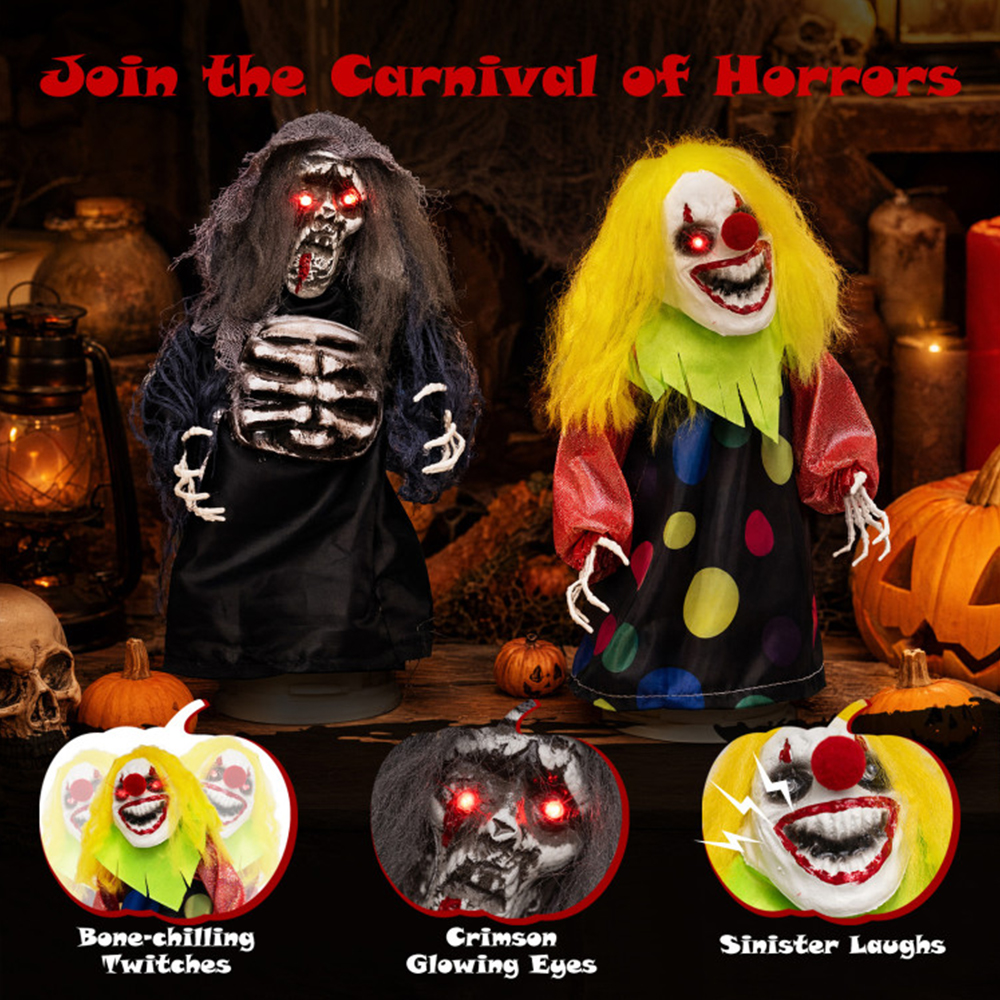 Halloween Clown and Reaper Tabletop Decor image 2
