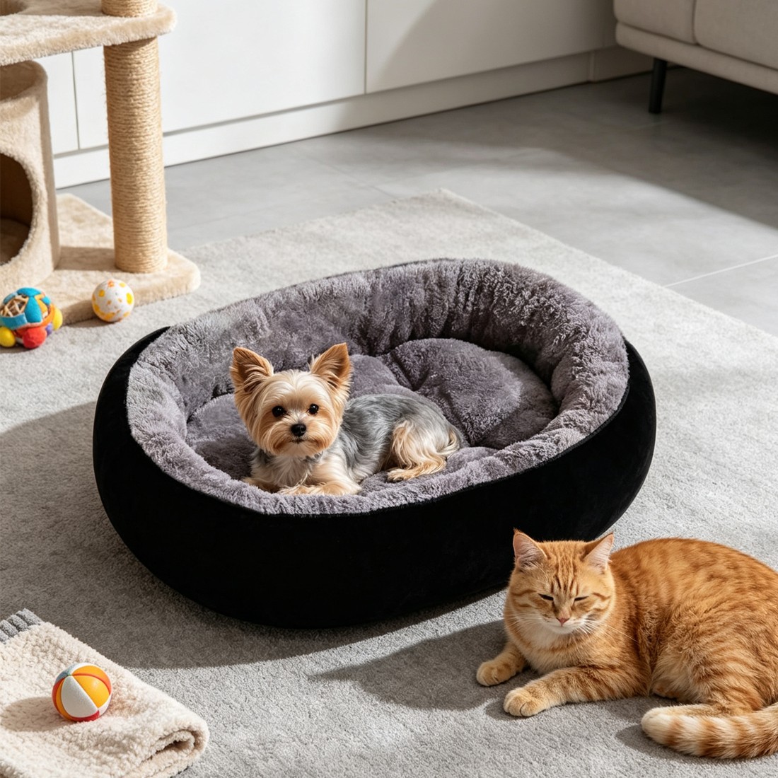 Soft Fleece Washable Pet Cushion Bed image 2