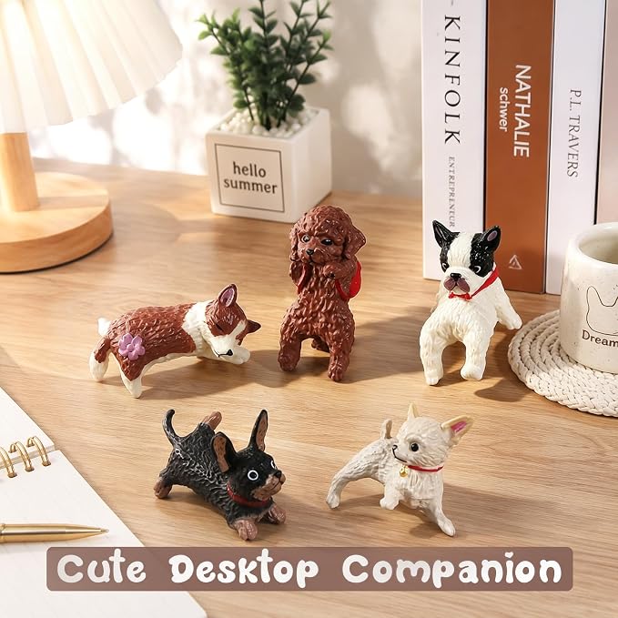 Mini Resin Dog Figurines Set image 4
