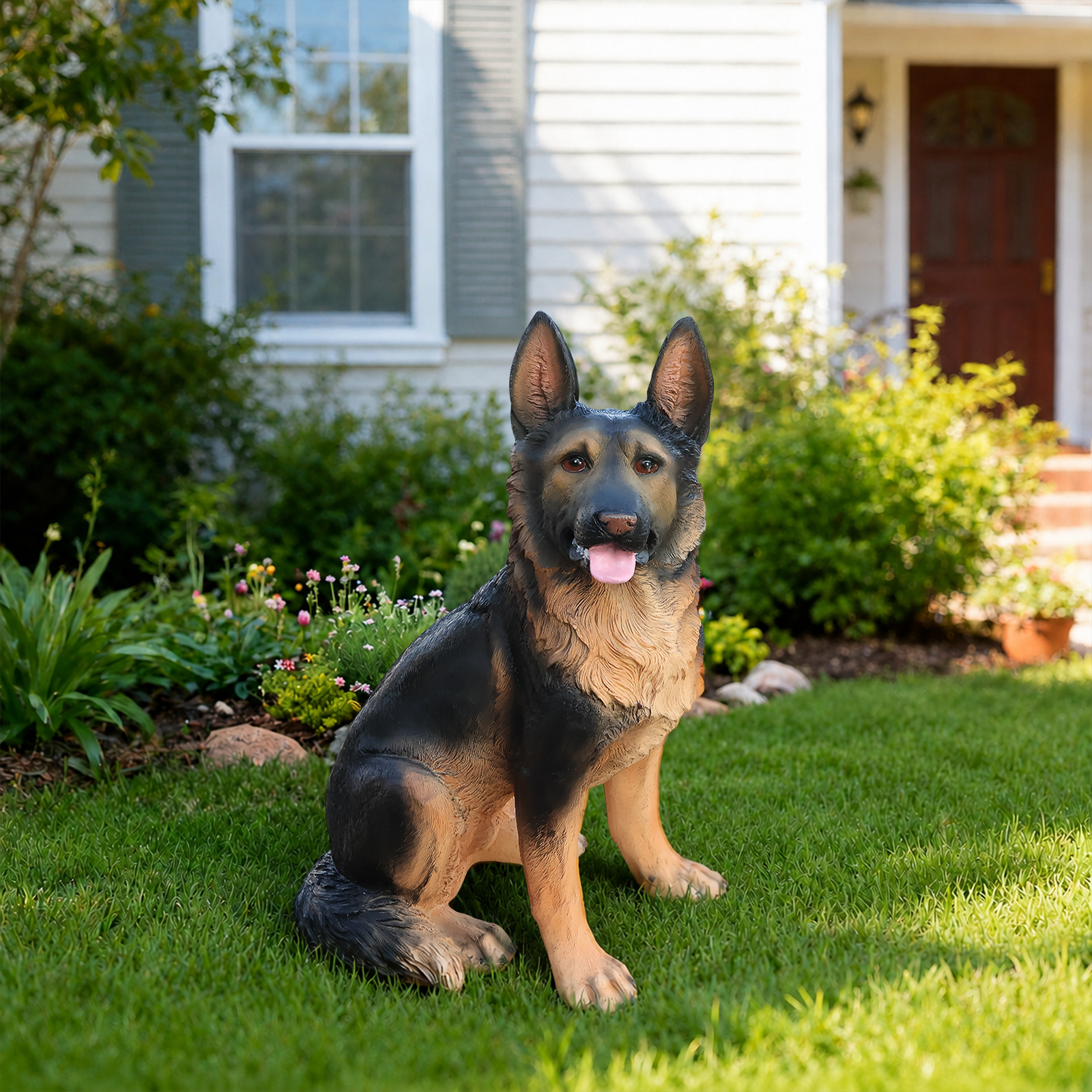 Outdoor Dog Statues German Shepherd Dog Statue for Garden image 2