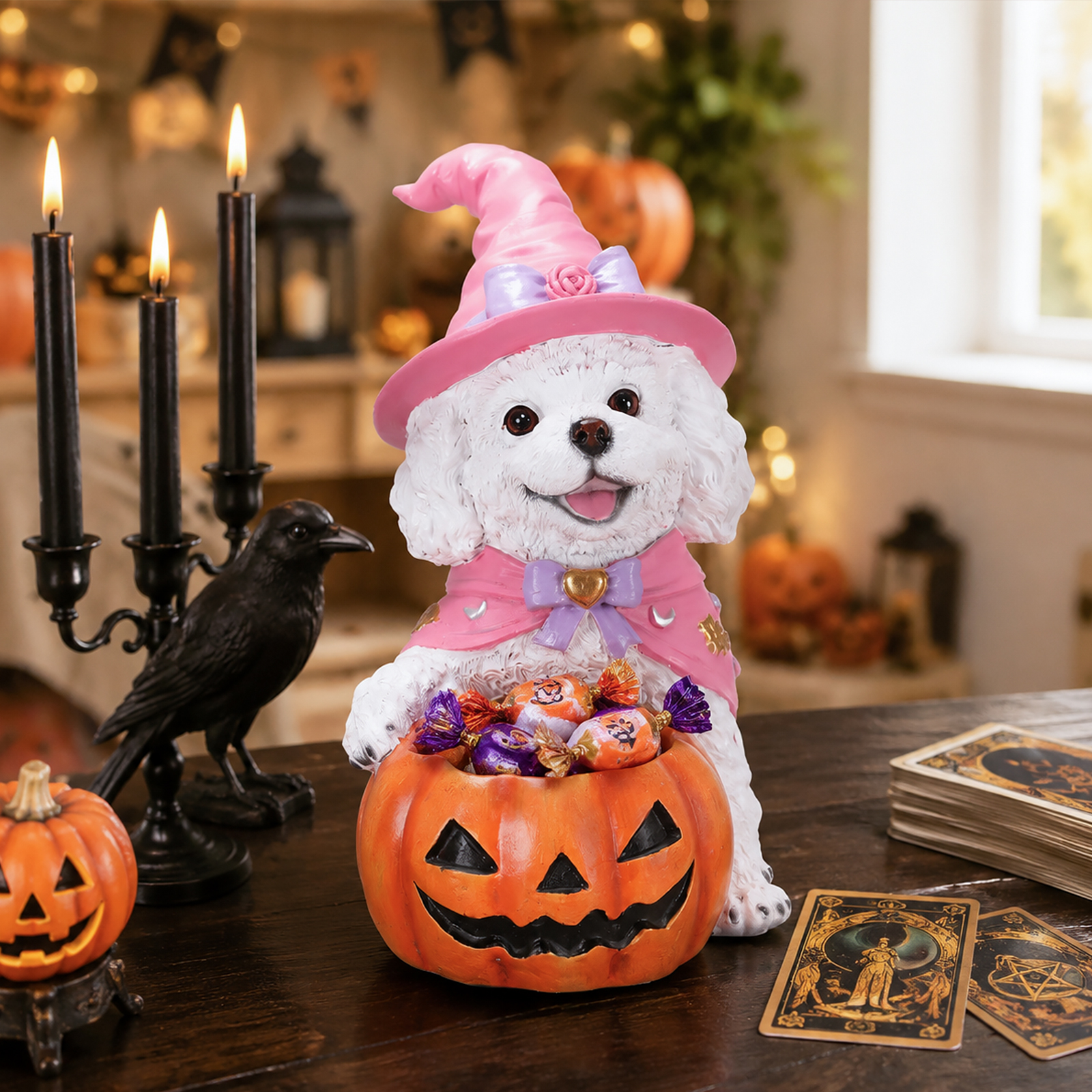 Halloween White Teddy Puppy Figurine image 8