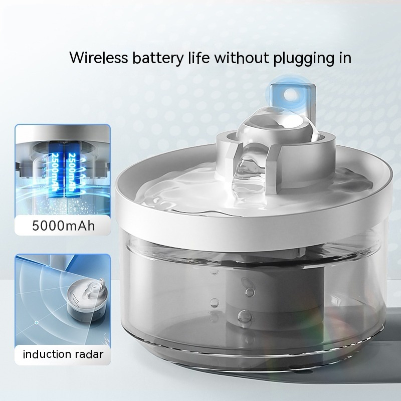 Cat Water Fountain Wireless Induction Drink Fountain image 2