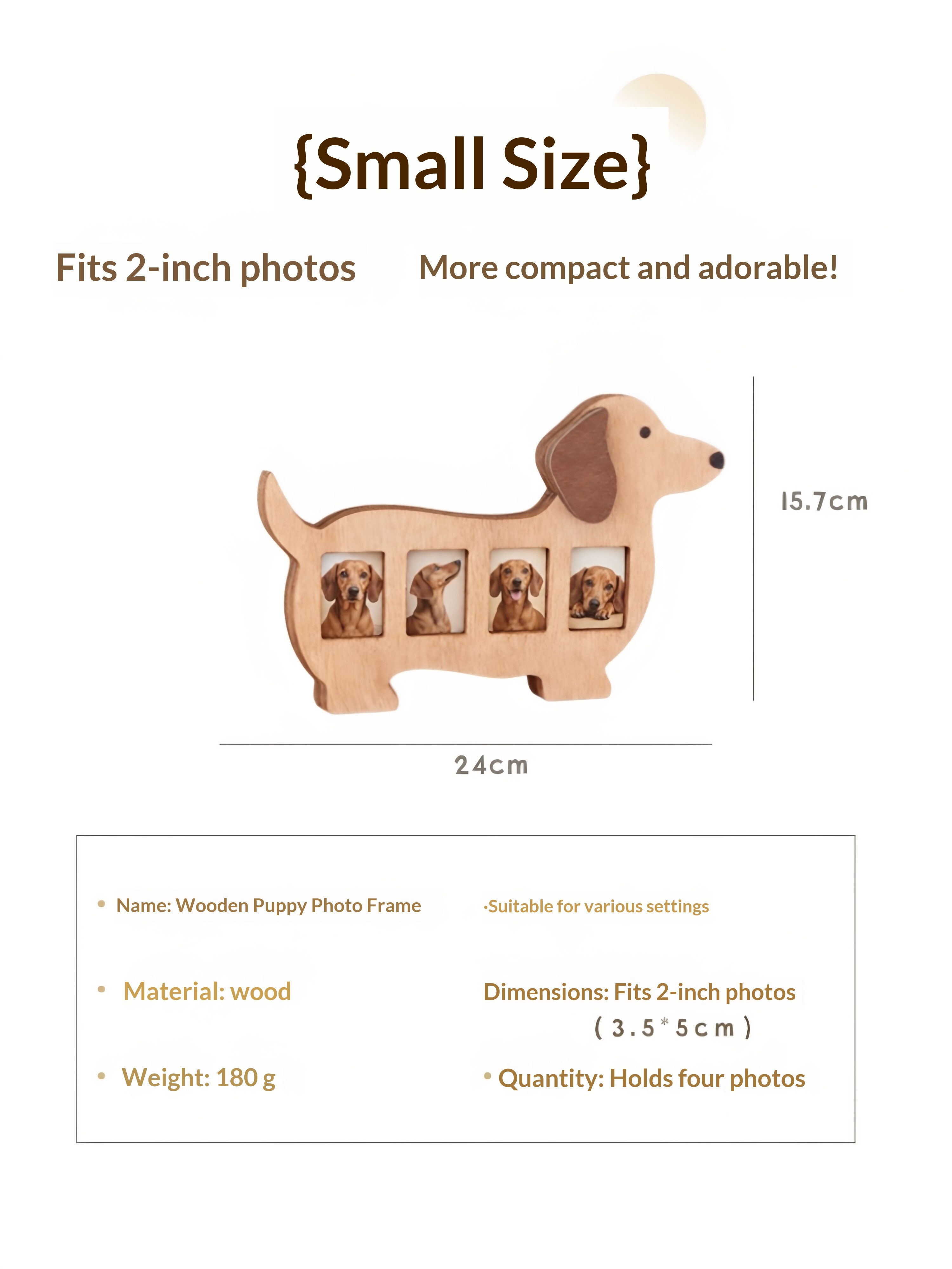 Wooden Sausage Dog Photo Frame image 4