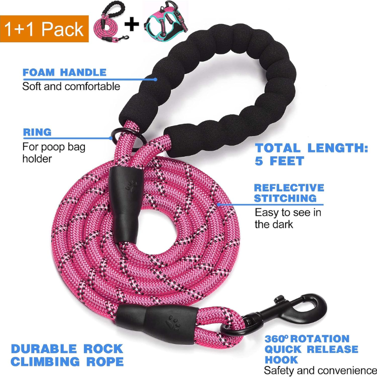 Reflective No-Pull Dog Harness with Leash image 3