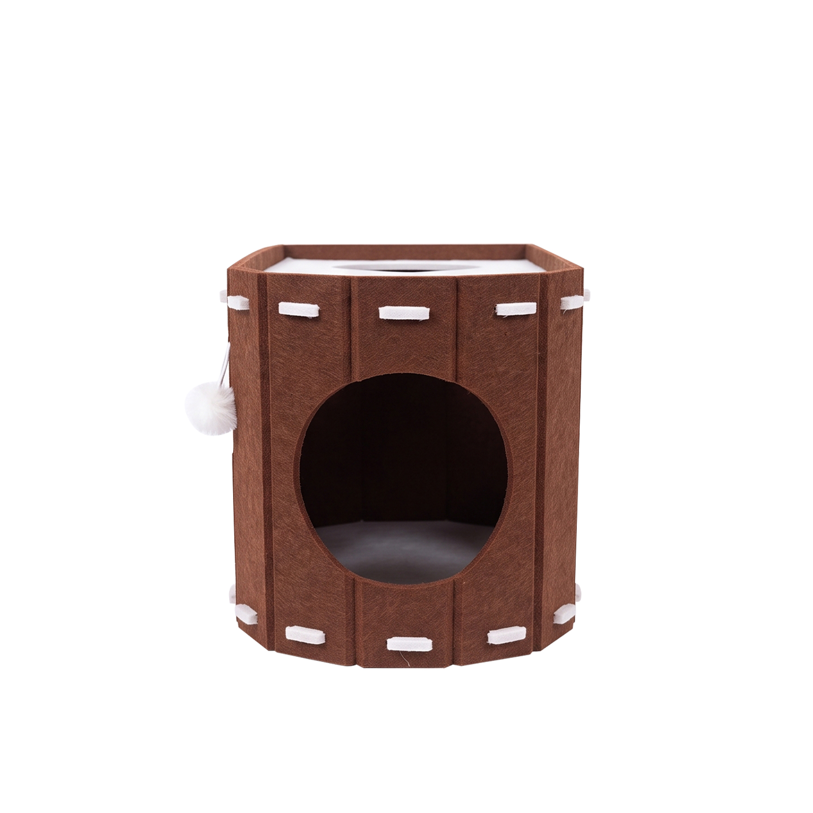 X-shaped Cat Bed - Dark Brown And Light Brown Colors image 9