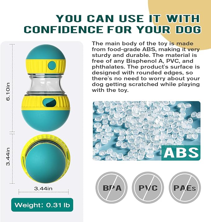 Adjustable Treat Dispensing Dog Puzzle Ball image 3