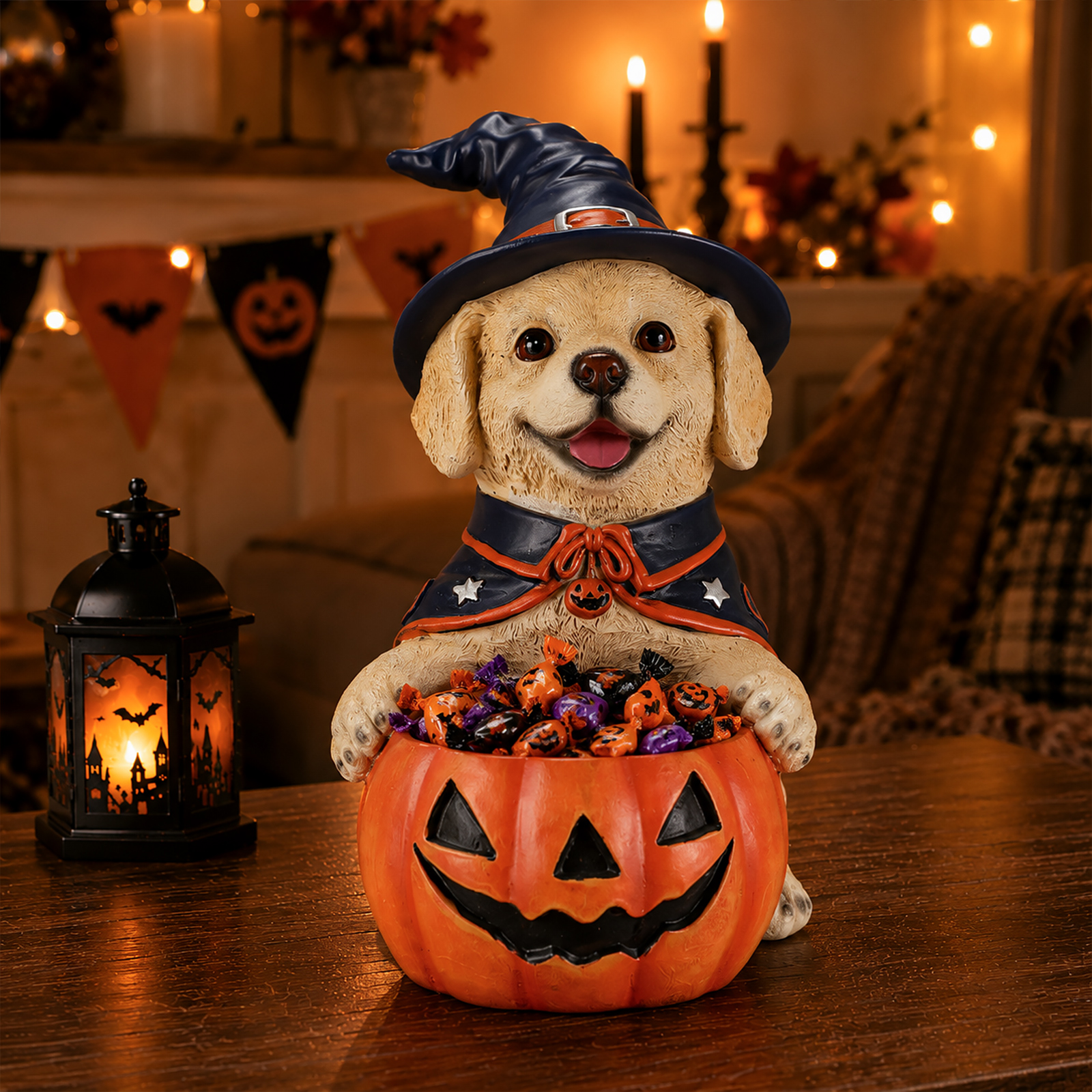 Halloween Labrador Witch Dog Figurine image 11