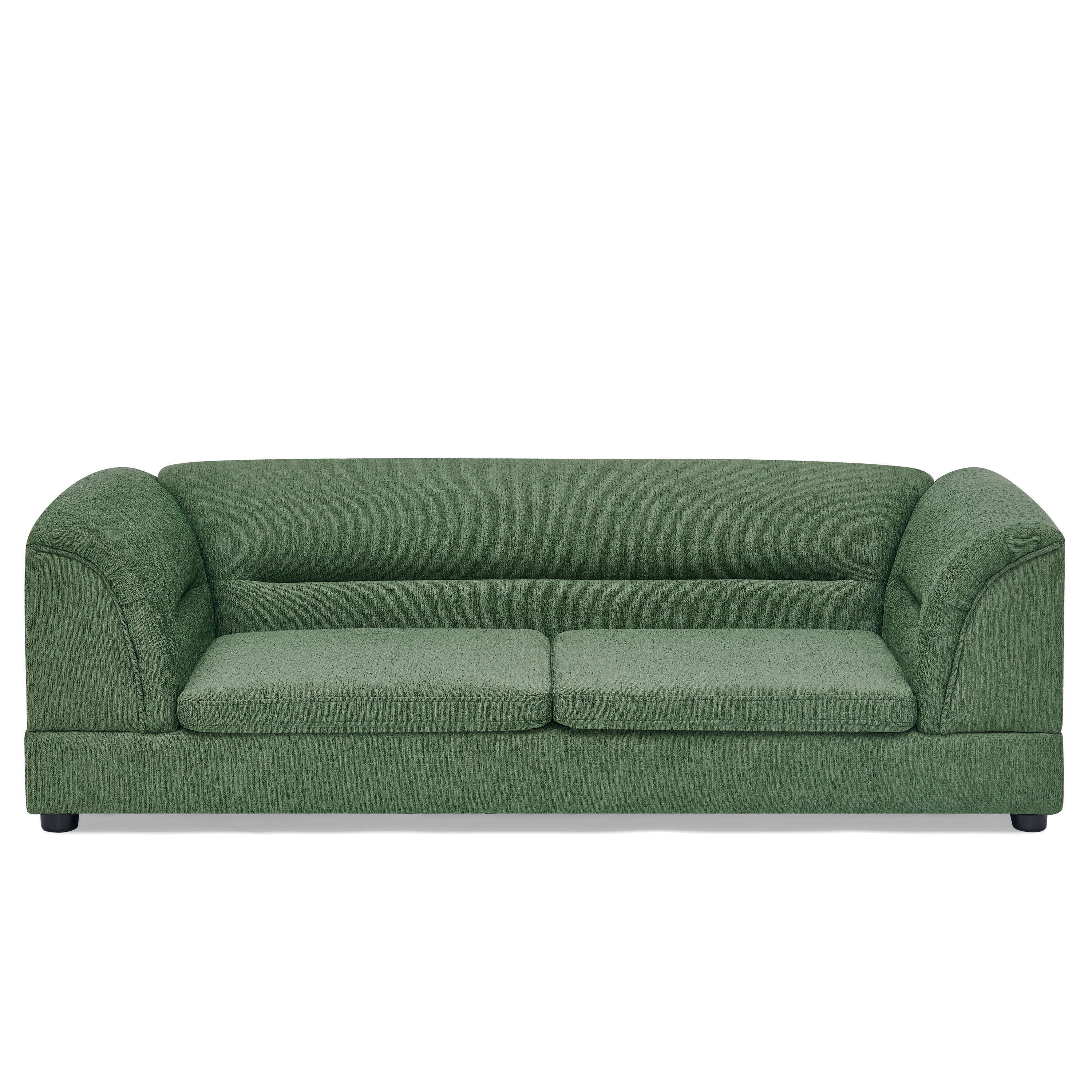 Oversized Pet Sofa, Curved Armrest Rectangular Dog Sofa, Linen Fabric Comfort Pet Couch for Large & Oversized Dogs-Olive Green image 13