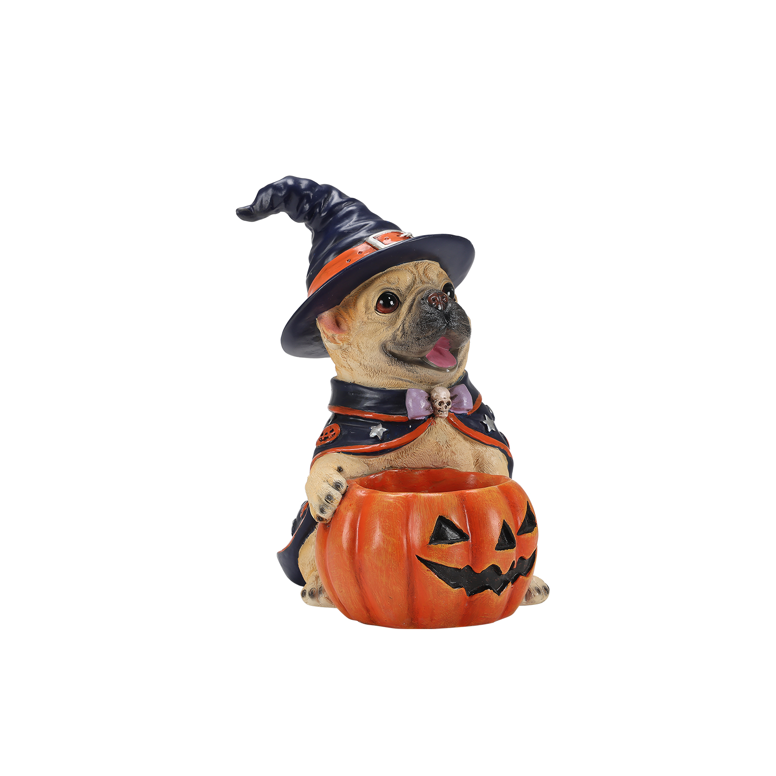 Halloween French Witch Puppy Pumpkin Bowl image 10