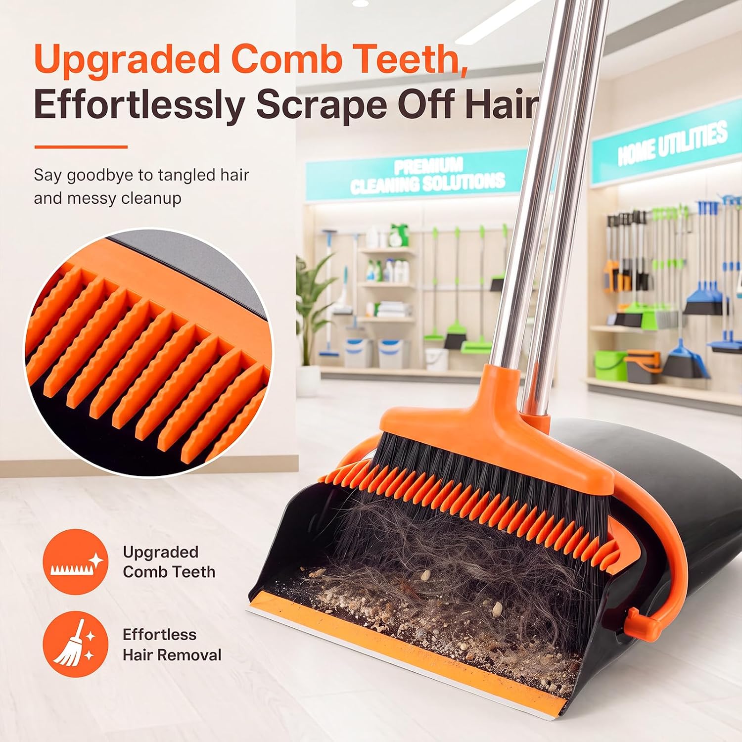 Standing Broom and Dustpan Set image 9