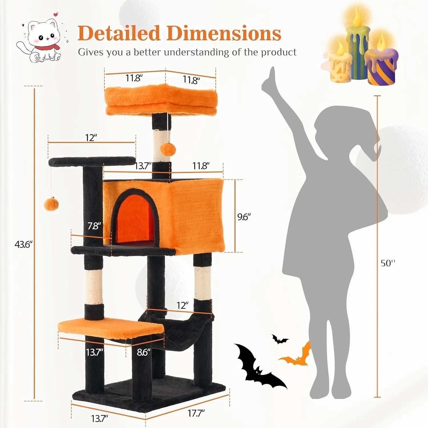 Multi-Level Cat Tree with Sisal Posts