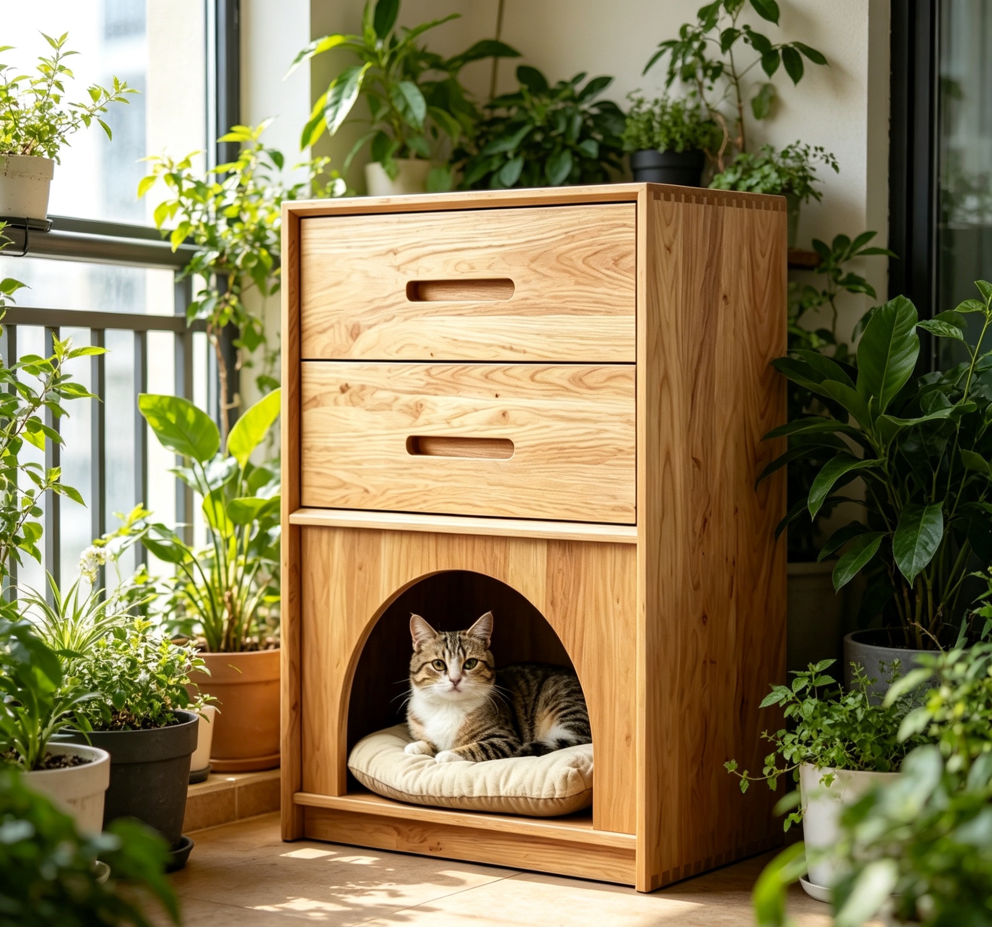 Integrated Cat Bed With Bedside Table image 4
