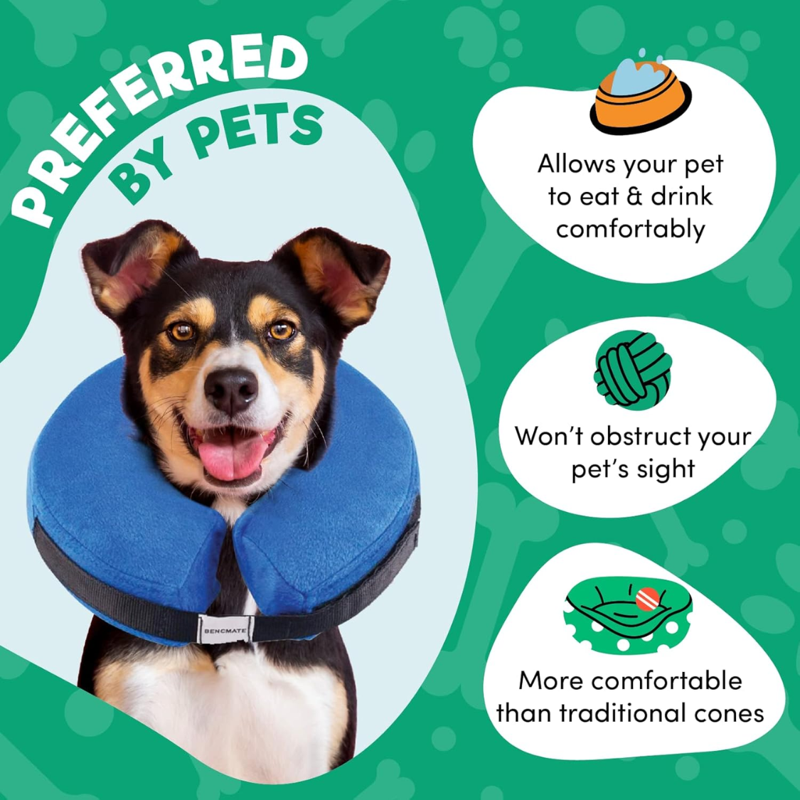 Dog Cone Collar After Surgery Large, Blue