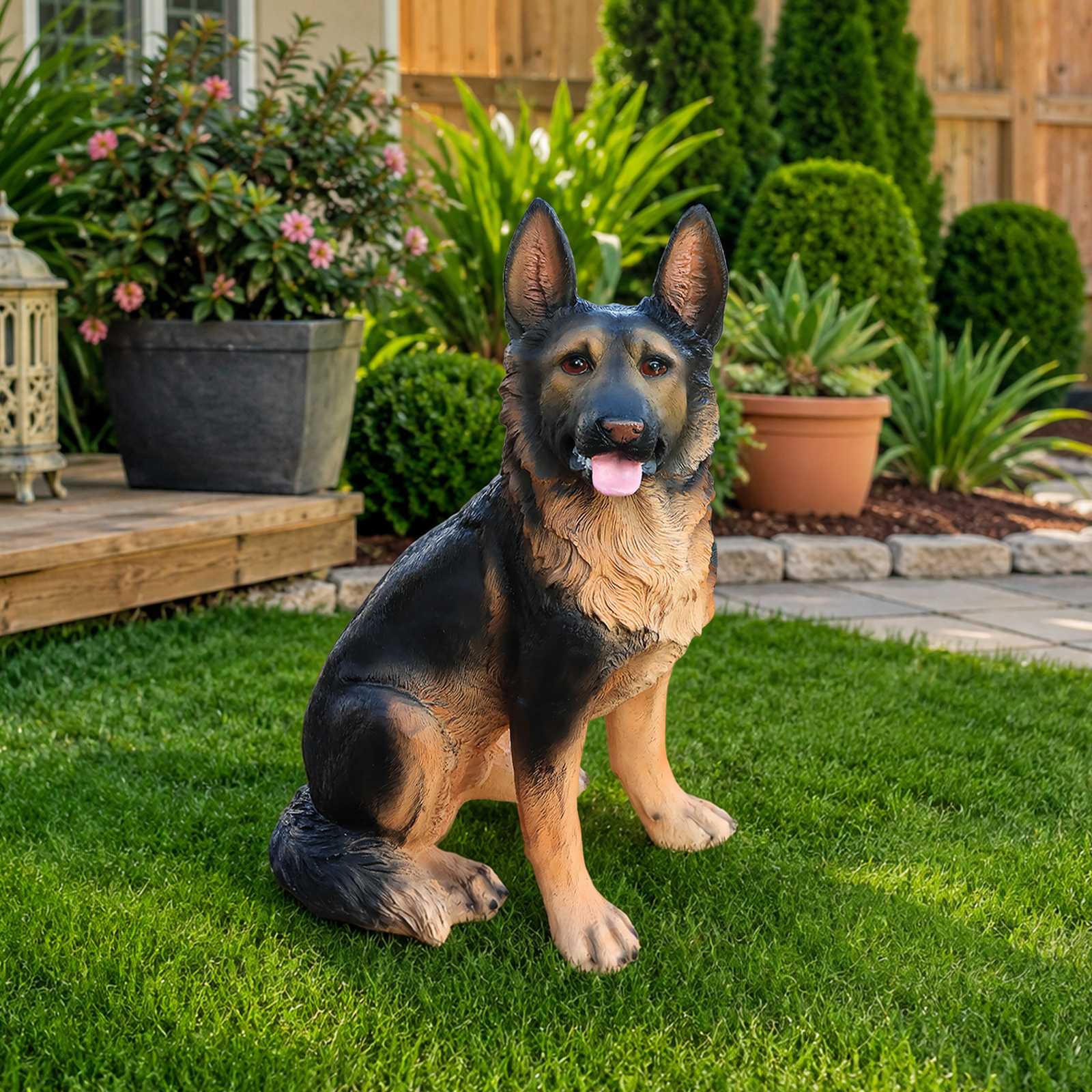 Outdoor Dog Statues German Shepherd Dog Statue for Garden image 10