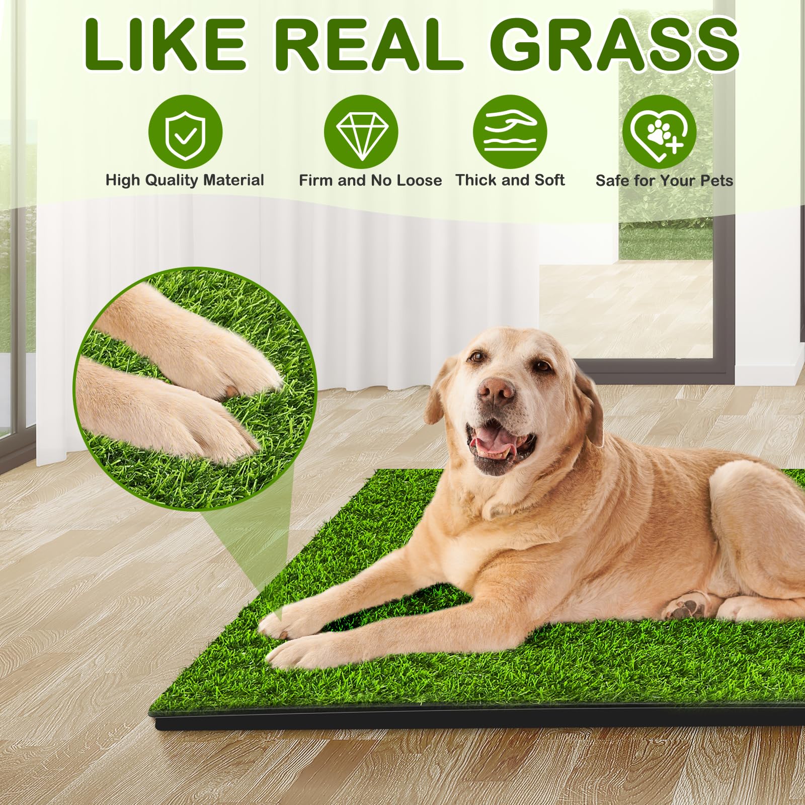 Portable Dog Grass Pad with Tray image 4