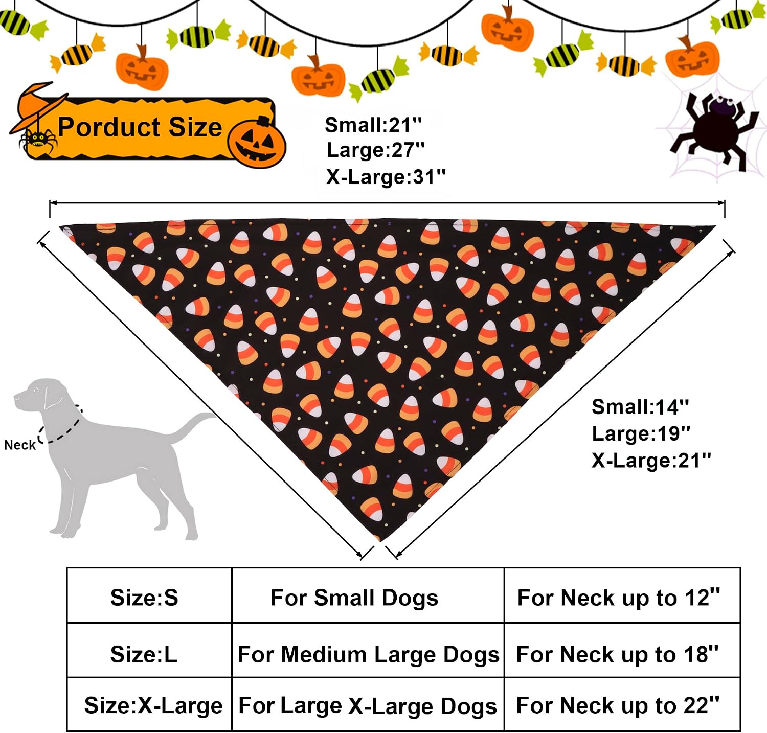 Halloween Skeleton Dog Bandanas 4-Pack image 3
