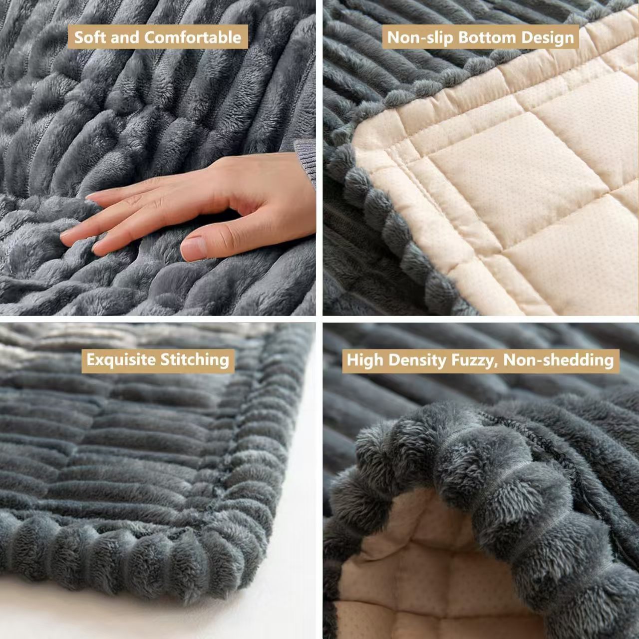 Dog Bed For Car Back Seat Non-Slip, Backseat Dog Bed Mat For Backseat Extenders, Pet Car Blanket Seat Cover For SUVs Trucks Sedans, Soft Machine Washable Travel Dog Bed image 7