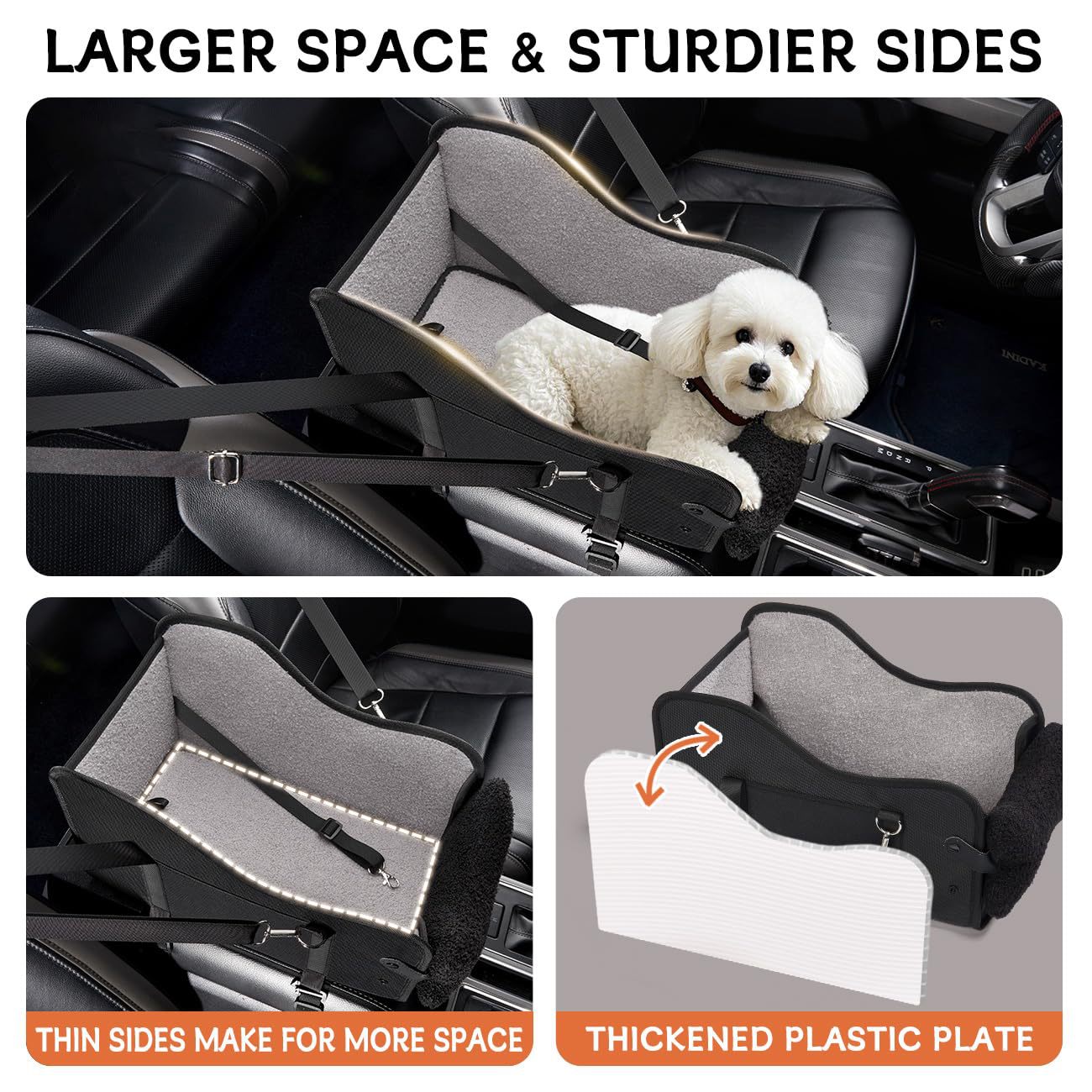 Center Console Dog Car Seat,Dog Car Seats For Small Dogs With Soft Mattress,Pet Puppy Cars Seat image 4