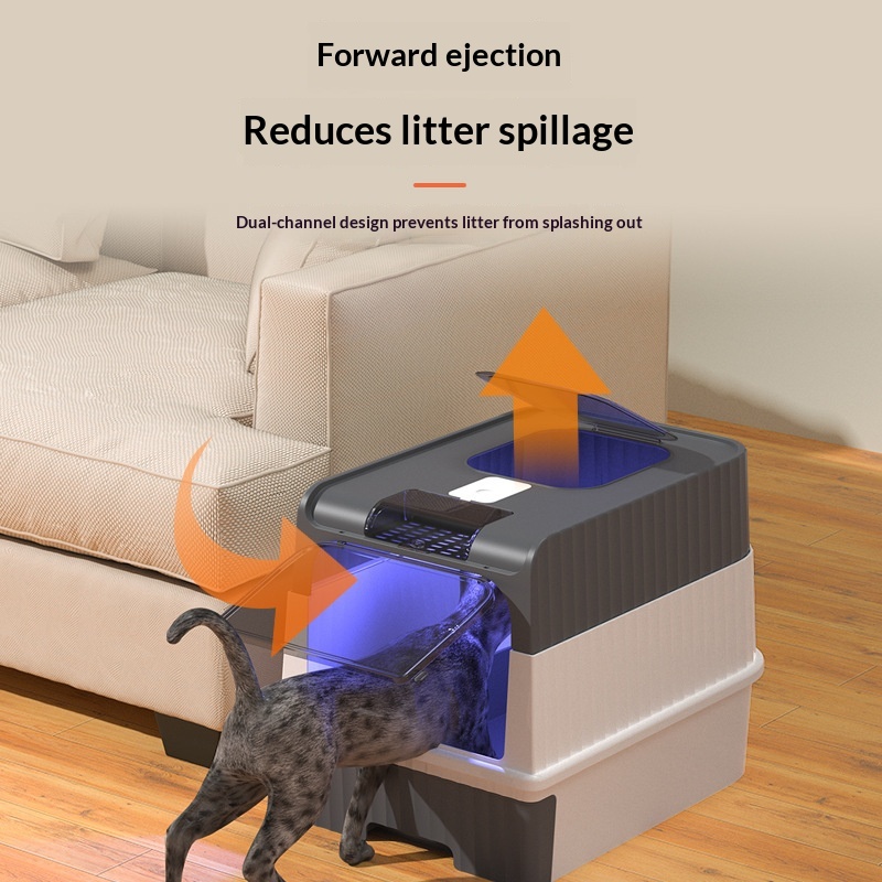 Fully Enclosed Cat Litter Box For Pets image 7