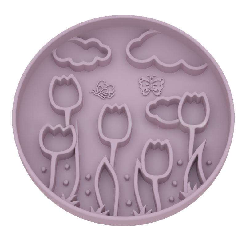 Tulip Silicone Slow-Feeding Mat with Suction Cup image 2