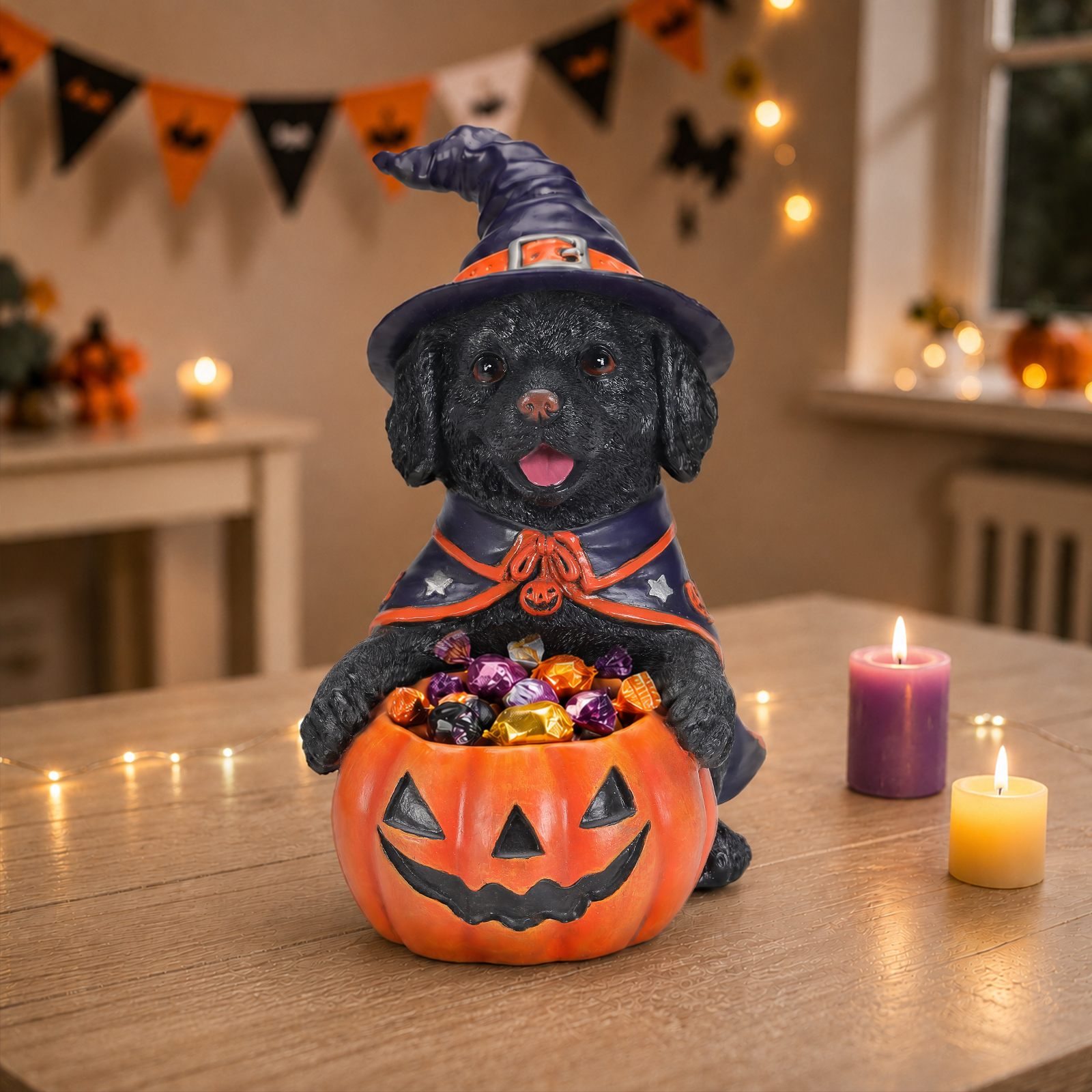 Halloween Labrador Witch Dog Figurine image 9