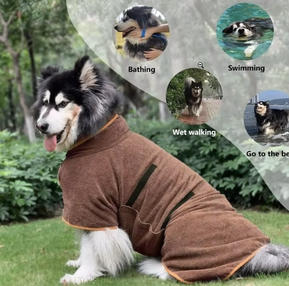 Microfiber Dog Bathrobe and Drying Towel image 8