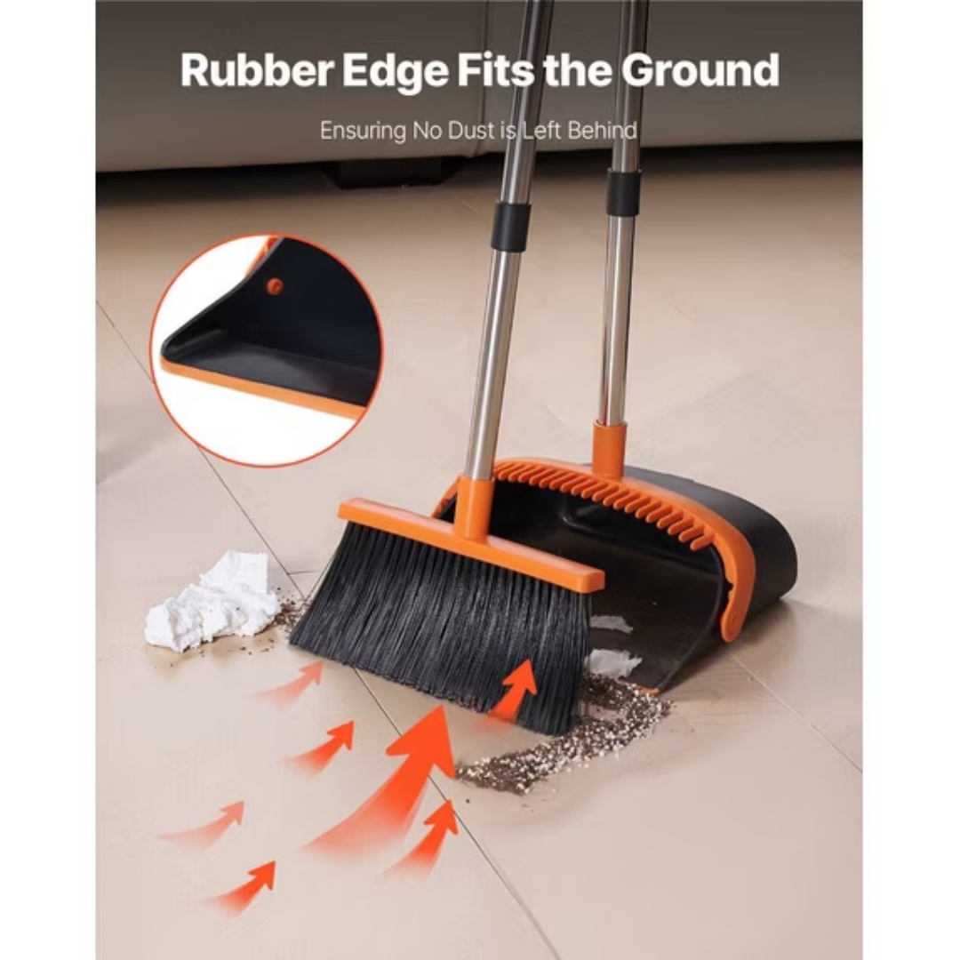 Standing Broom and Dustpan Set