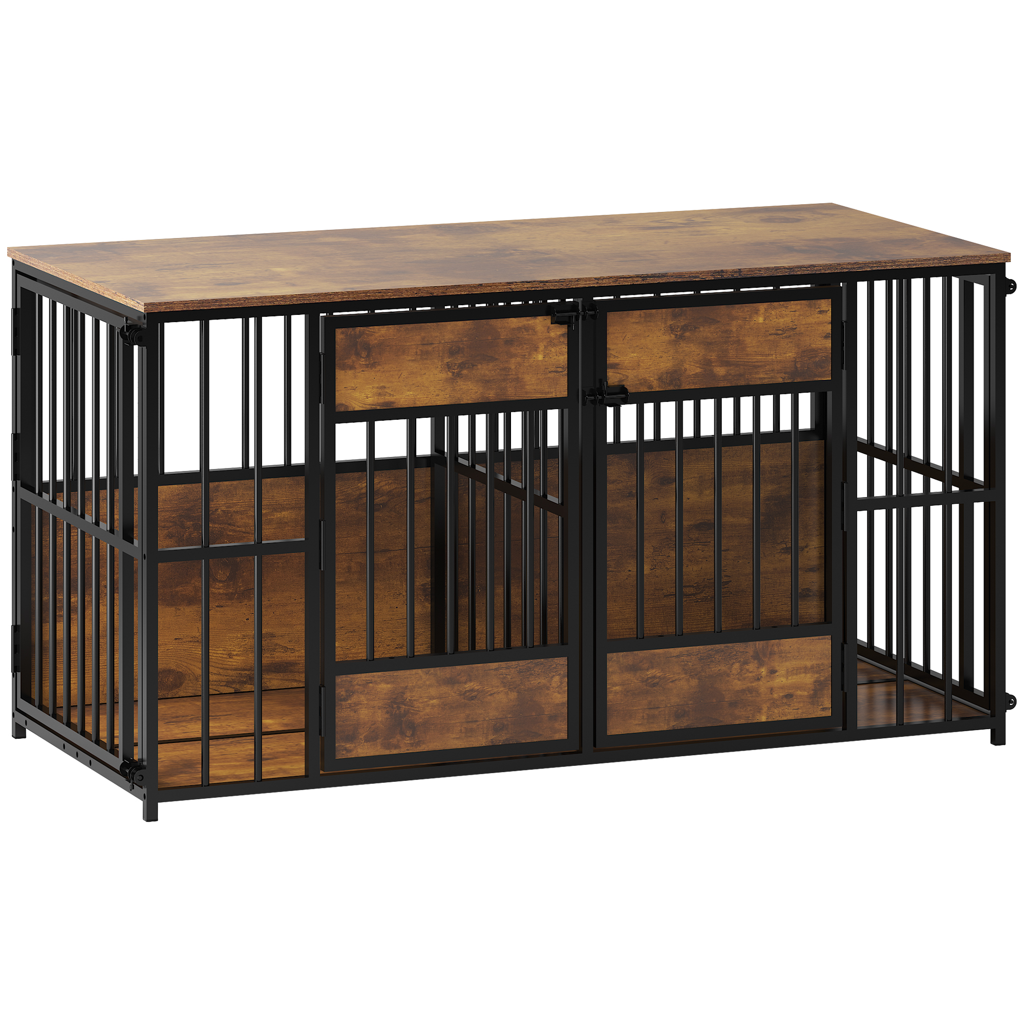 Wooden Dog Crate Furniture, Large Dog Kennel with Storage Top, Indoor Pet Cage image 9