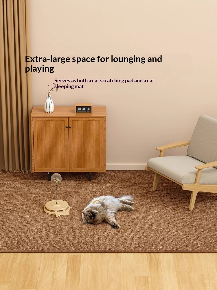 Cat Scratching Post And Cat Bed Integrated Carpet Mat image 5