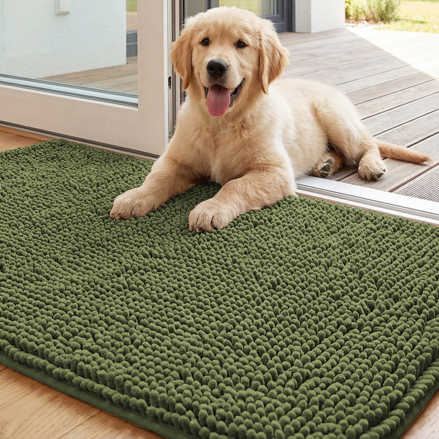 Absorbent Chenille Non-Slip Pet Mat image 2