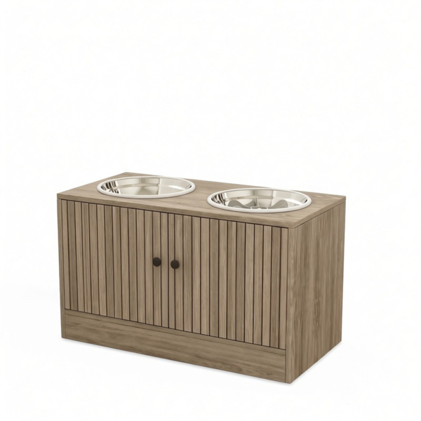 Elevated Dog Feeding Station with Storage image 3