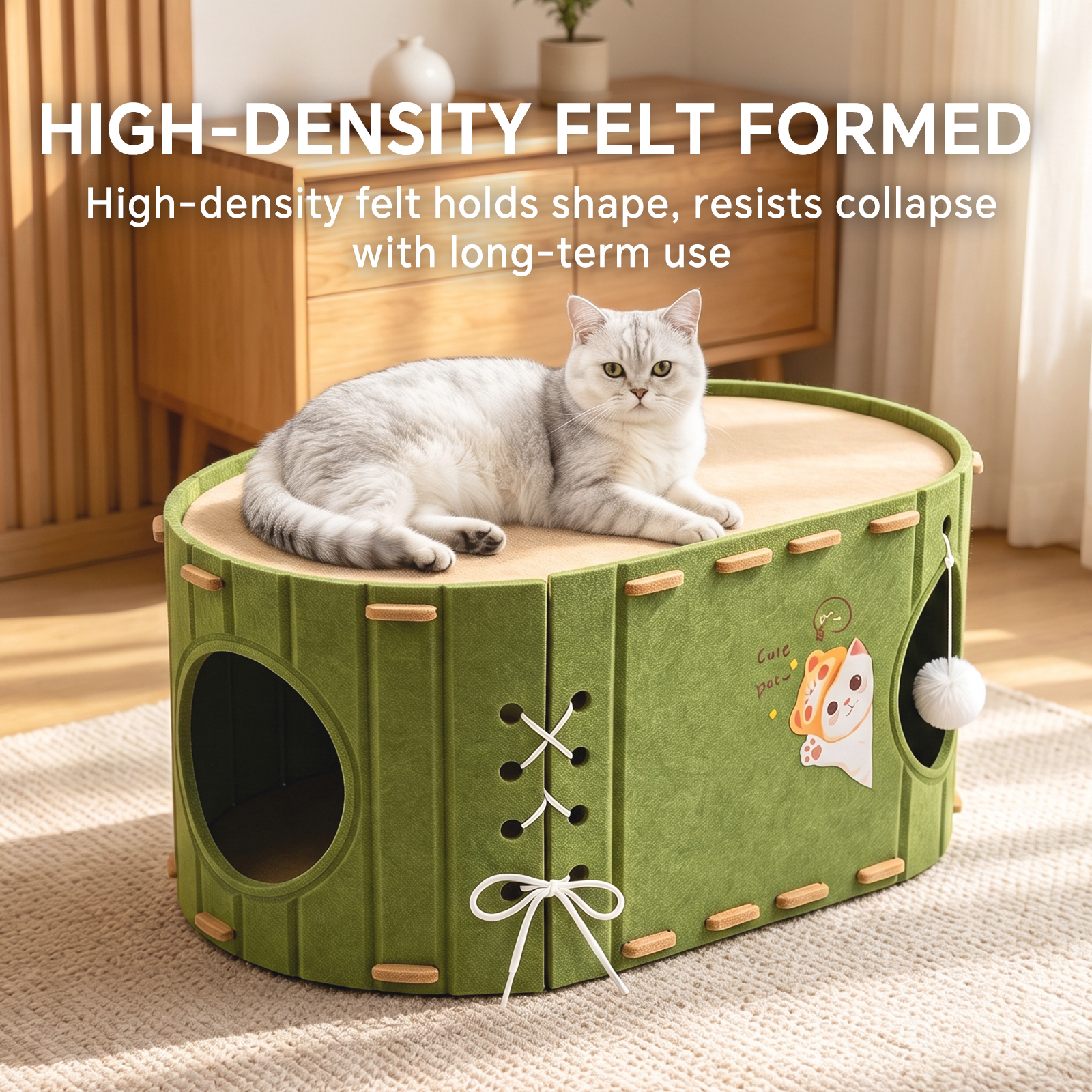 Green Single-layer Cat Toy image 9