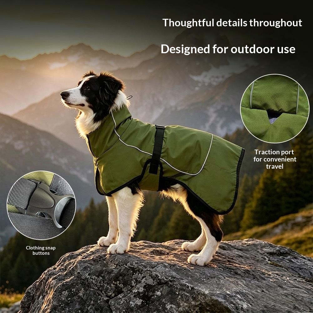 Pet Dog Clothing Winter Fleece-lined Warm Windbreaker image 8