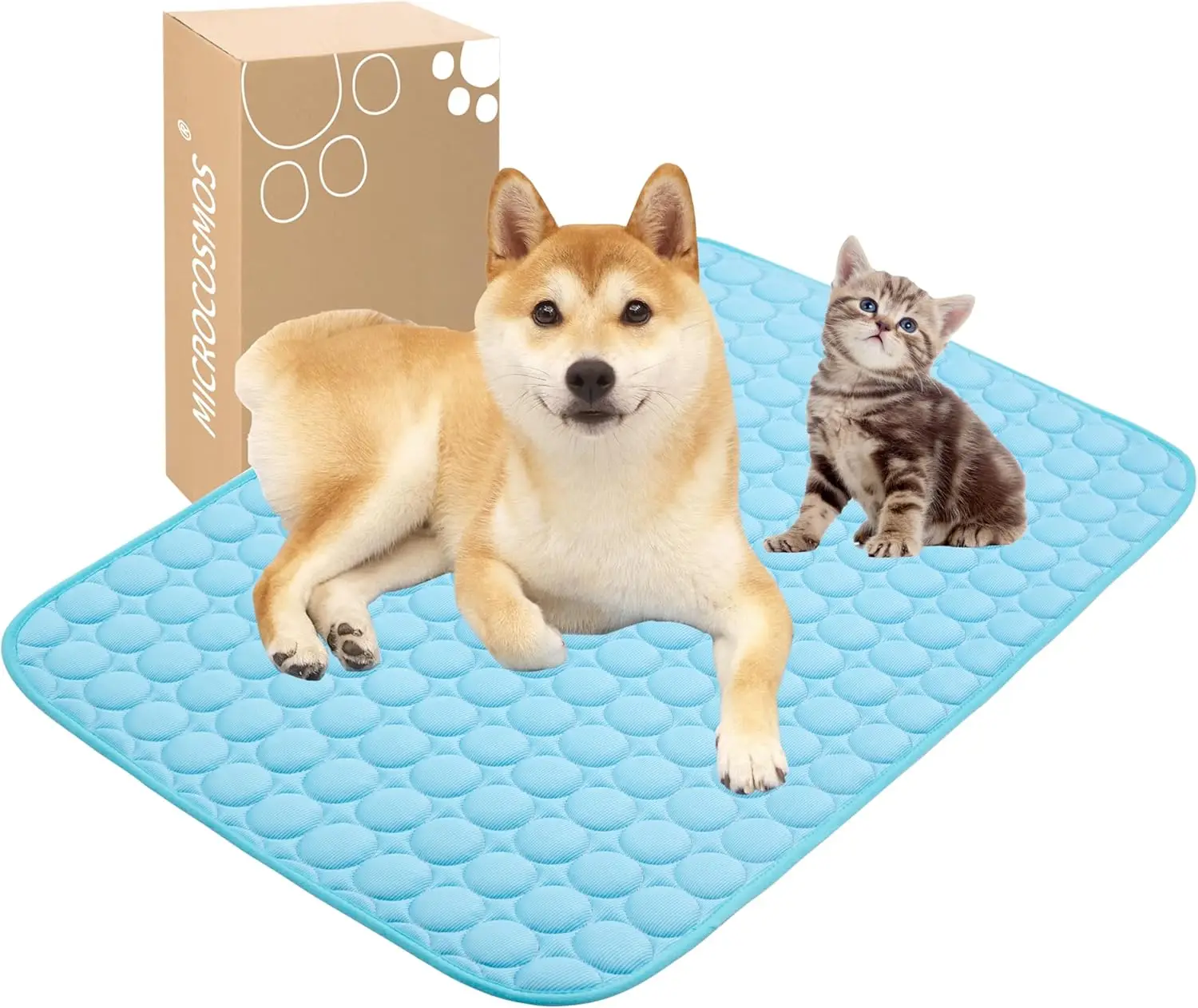 Summer Cooling Mat & Sleeping Pad- Water Absorption Top, Materials Safe, Easy Carry, EZ Clean. Keep Cooling for Pets, Kids and A