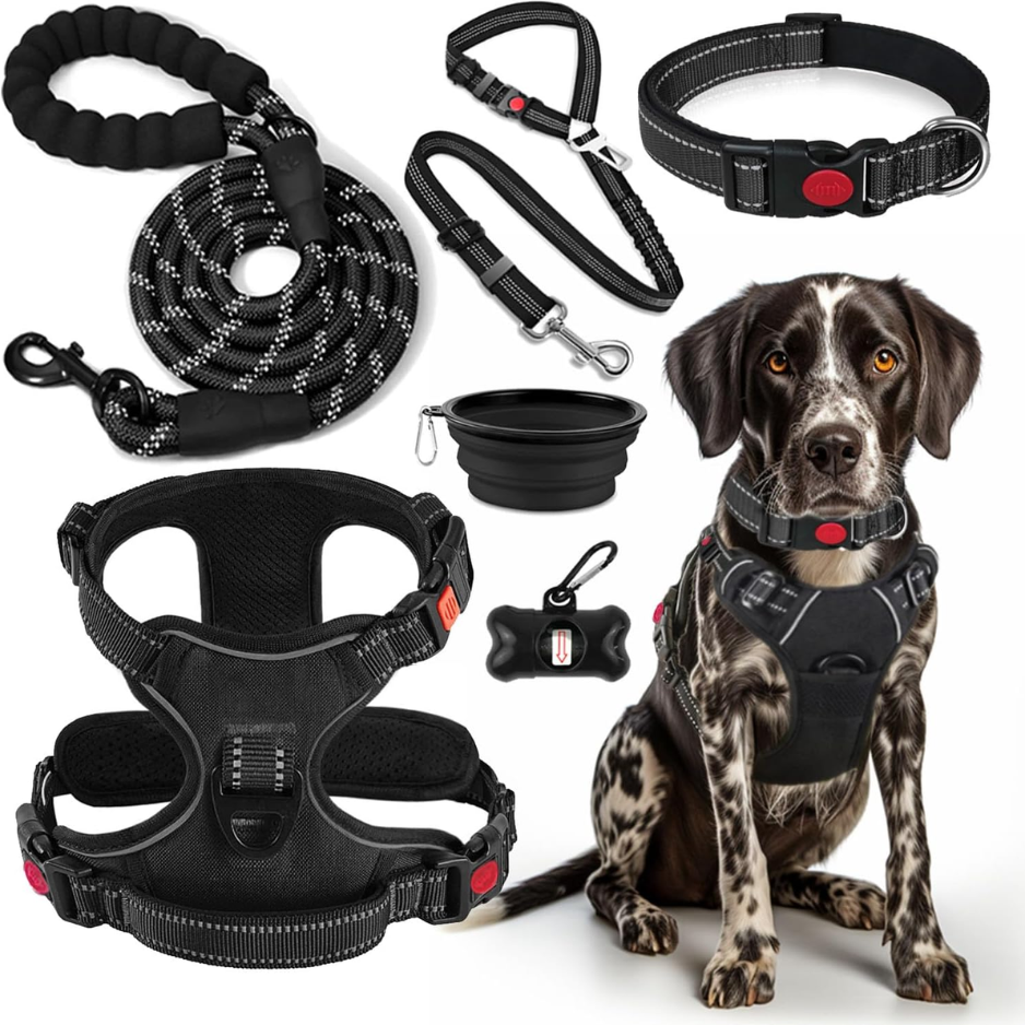 No Pull Dog Harness, Collar and Leash Set