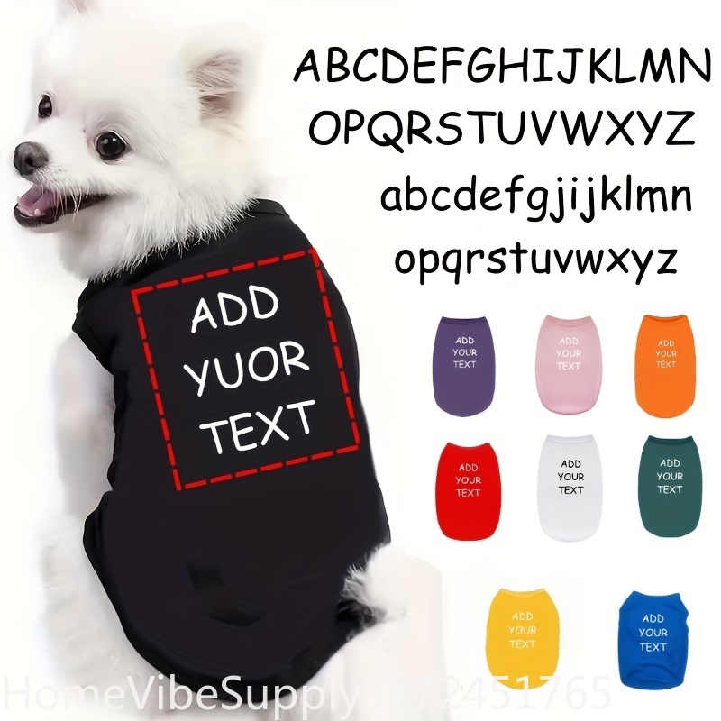 Personalized Dog and Cat Tank Top Vest